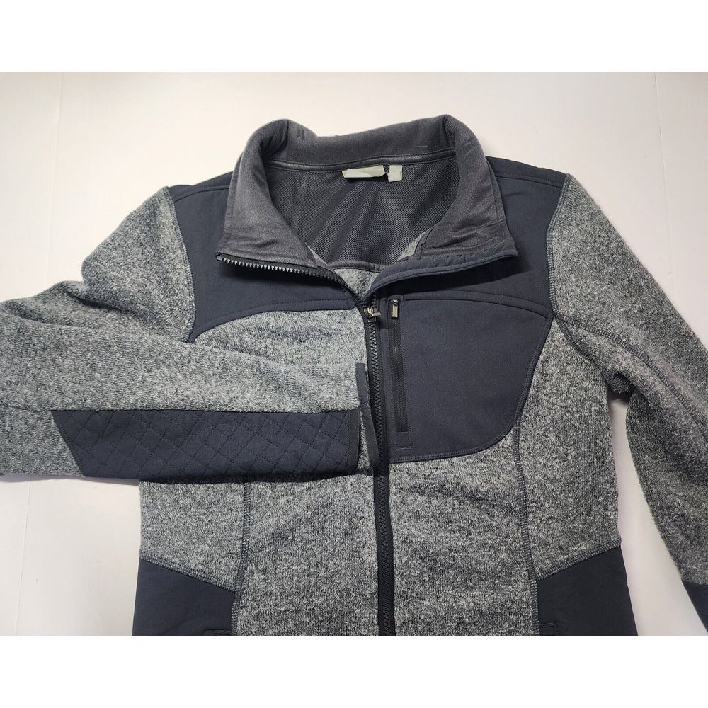 Athleta Womens Size M Gray Fleece Full Zip Jacket/Coat